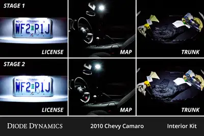 Diode Dynamics Diode Dynamics - Interior LED Kit for 2010-2015 Chevrolet Camaro, Cool White Stage 2
