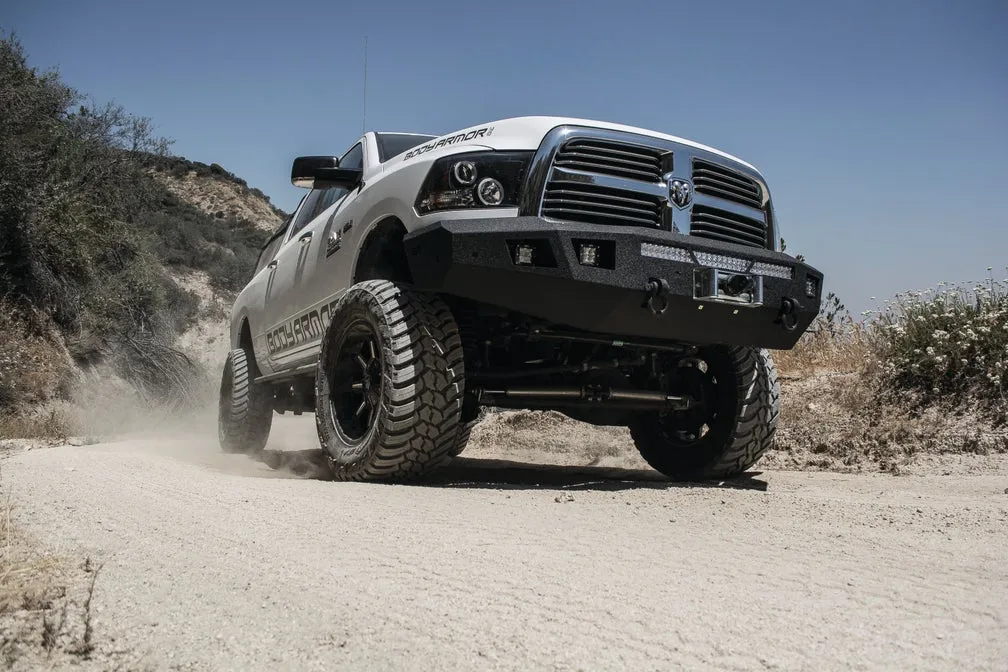 ECO-Series Front Winch Bumper; w/Subframe Winch Plate; 1/8 in. Steel Plate w/ 1/4 in. Winch Plate; Textured Black; product image