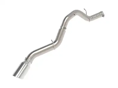 aFe Power Large Bore-HD 5 IN DPF-Back Stainless Steel Exhaust System wPolished Tip GM Diesel Trucks 24-25 V8-6.6L td L5P