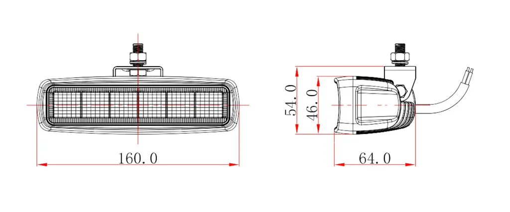 Defender Shield 6 Inch Rectangle Work Light Flood Vivid Lumen product image