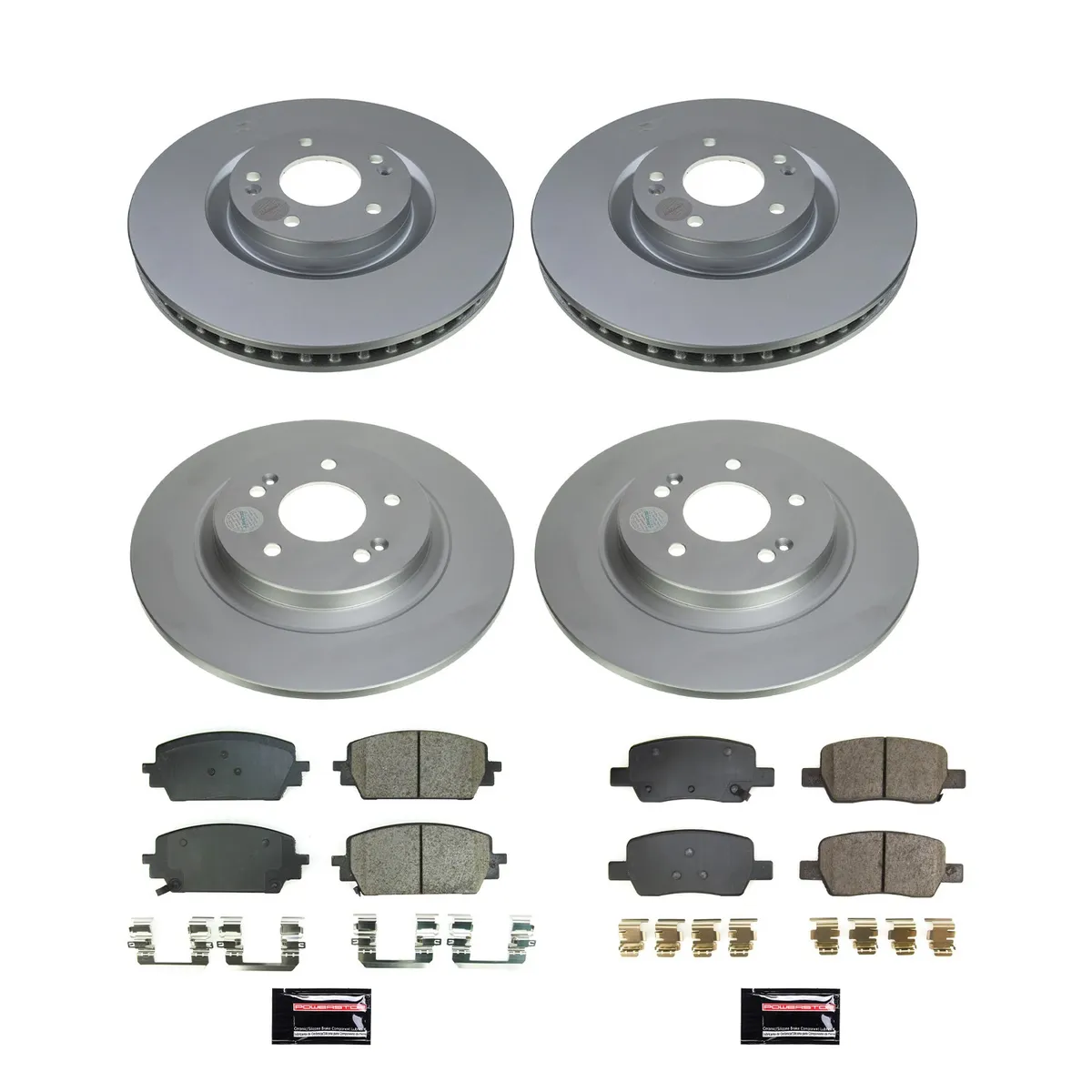 Z17 Geomet Coated Rotor Kit: Genuine Geomet Fully Coated Rotors; Ceramic Pads W/Hardware product image