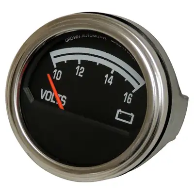 Crown Automotive Jeep Replacement Crown Automotive Jeep Replacement J8126659 Voltmeter Gauge for 1976-1986 Jeep CJ-5, CJ-7, CJ-8