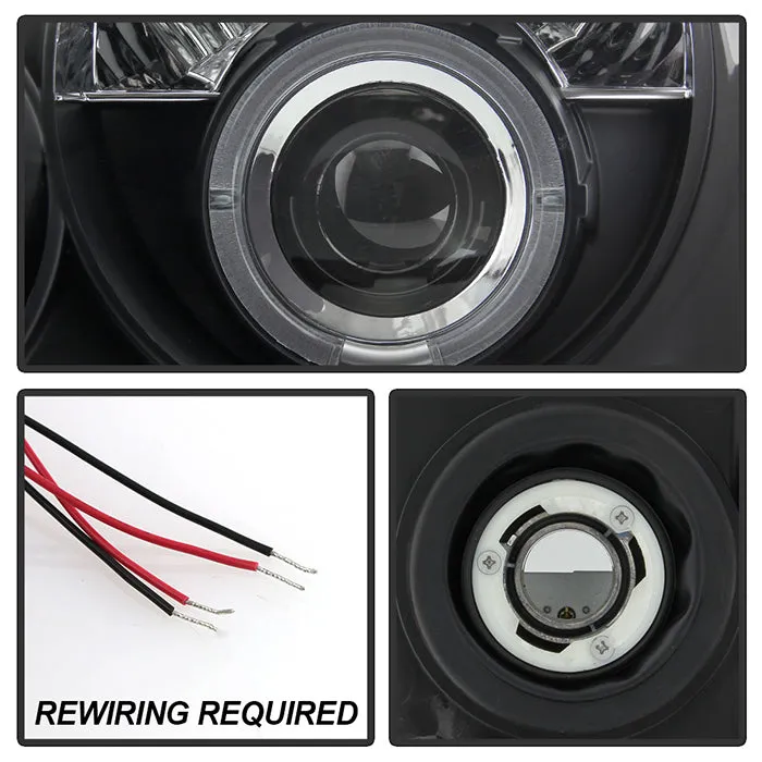 ( Spyder Signature ) Jeep Grand Cherokee 05-07 Projector Headlights - LED Halo - LED ( Replaceable LEDs ) - Black - High H1 (Included) - Low 9006 (Not Included) product image