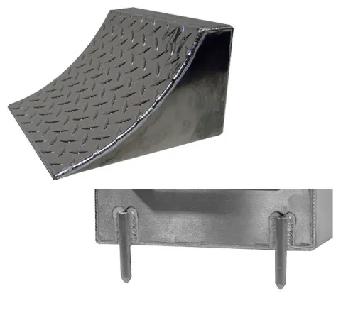 Pit-pal Products Wheel Chock Single w/Pins Aluminum