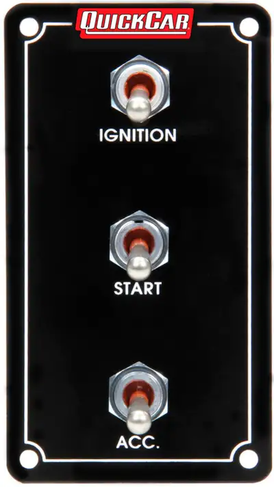 Quickcar Racing Products Ign. Panel Extreme Vert. 3 Switch Pigtail End
