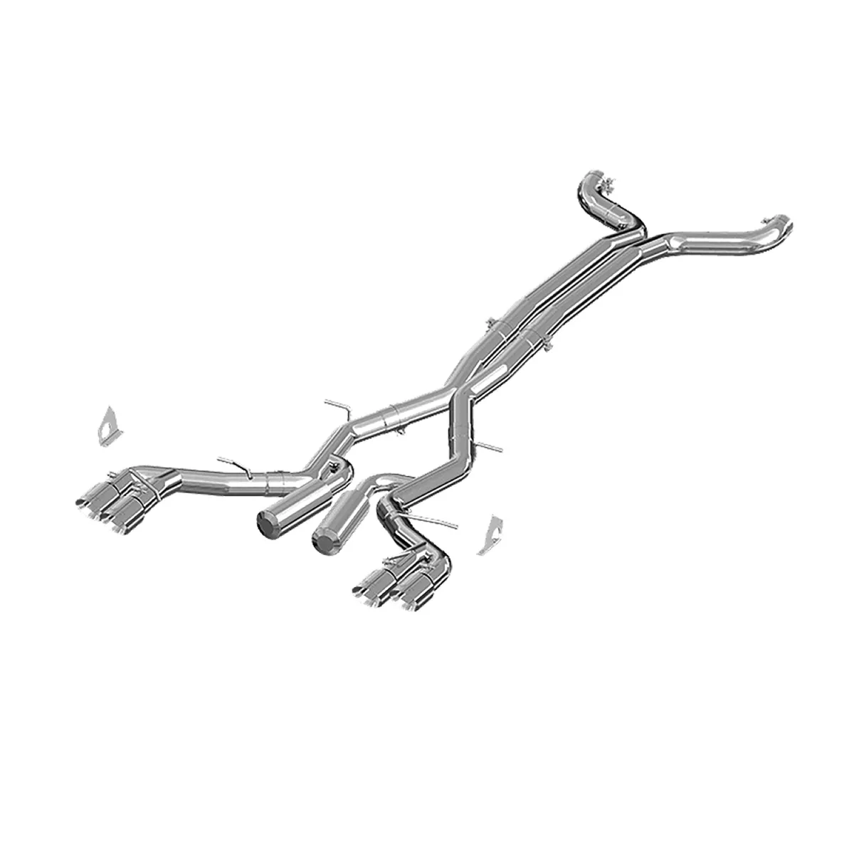 3 Inch Dual Cat Back Exhaust System Quad Tips T409 Stainless Steel Race Version For 16-24 Chevrolet Camaro, V8 6.2L 6 Speed Coupe Only 17-24 Chevrolet Camaro ZL1- Coupe Only MBRP product image