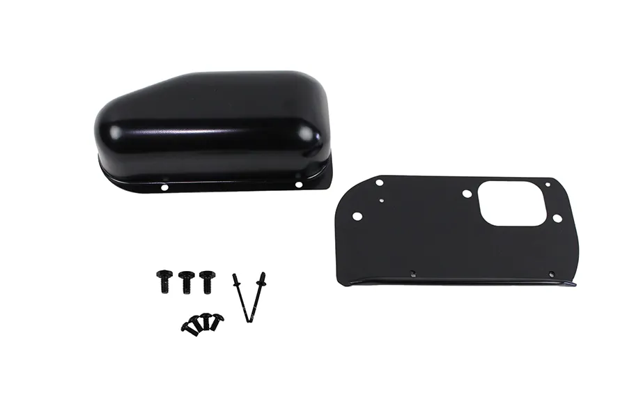 7686 CJ Wiper Motor Cover Black Powder Coat Stainless Steel product image