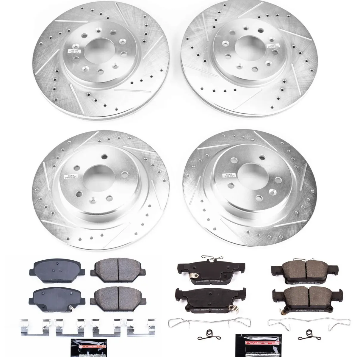 Z23 Evolution Sport Upgrade Kit: Drilled/Slotted Rotors; Carbon-Fiber Ceramic Pads W/Hardware product image