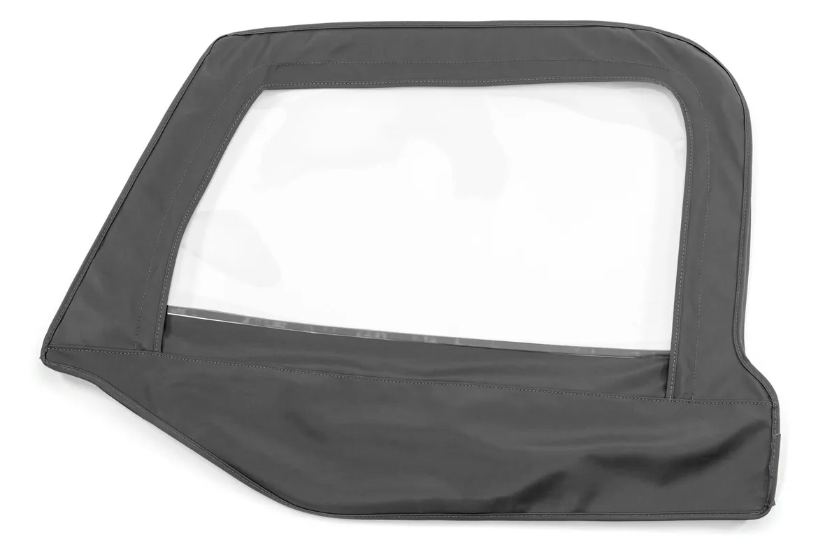 Jeep Fabric Replacement Upper Door Skins For 97-06 Wrangler TJ Black MasterTwill Pair MasterTop product image