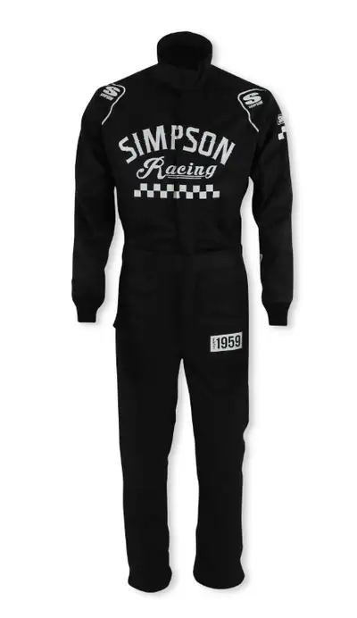 Simpson Safety Suit Checkers Large Black SFI 3.2A/5