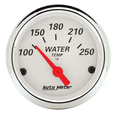 AutoMeter 2-1/16 In. Water Temperature, 100-250 Fahrenheit, Arctic White