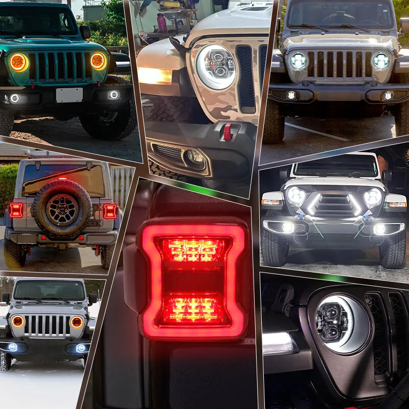 "9"" Jeep JL JT LED Halo Headlights with Turn Signals for 2018-2026 Wrangler & Gladiator" product image