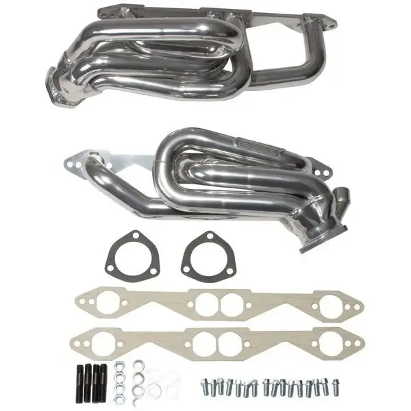 BBK Performance Chevrolet GM Truck SUV 5.0 5.7 1-5/8 Shorty Exhaust Headers Polished Silver Ceramic 96-99