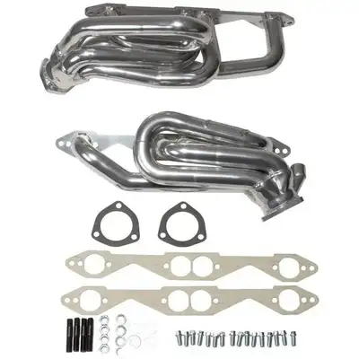 BBK Performance Chevrolet GM Truck SUV 5.0 5.7 1-5/8 Shorty Exhaust Headers Polished Silver Ceramic 96-99
