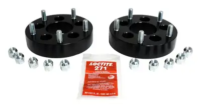 Crown Automotive Jeep Replacement Black Wheel Adapter Set Set of 1-1/2" Thick Gloss Black Anodized Wheel Adapters. Adapts 5 on 4.5" to 5 on 5.5". Includes 2 Wheel Adapters And 10 Nuts.