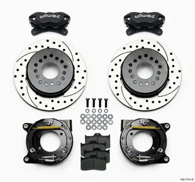 Wilwood Brakes Wilwood FDLI PS Park Brake Kit Drilled Chevy 12 Bolt w C-Clips