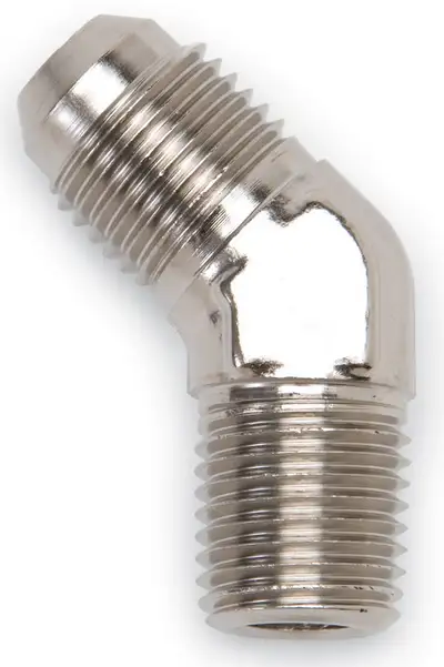 Edelbrock Endura Adapter Fitting #3 to 1/8 NPT 45 Degree