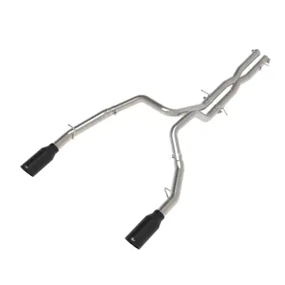 aFe Power Advanced Flow Engineering Vulcan Series 3 IN to 3-1/2 IN Stainless Steel Cat-Back Exhaust System Black RAM 1500 RHO 2025 L6-3.0L (tt)-49-32087-B