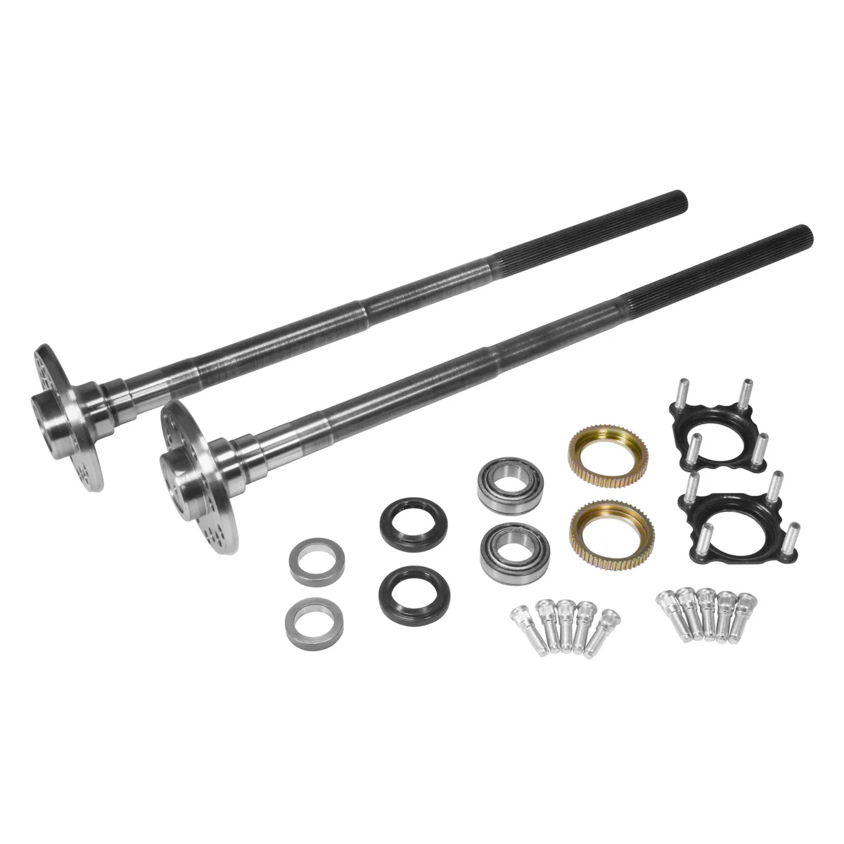 Chromoly Rear Axle Kit Dana 44 Jeep JK Non-Rubicon 30 Spline 32 Long D44 JK Non-Rubicon 4340 Rear Axle Kit 32 Inch Left Hand & Right Hand W/ Bearings 30 Spline Yukon Gear product image