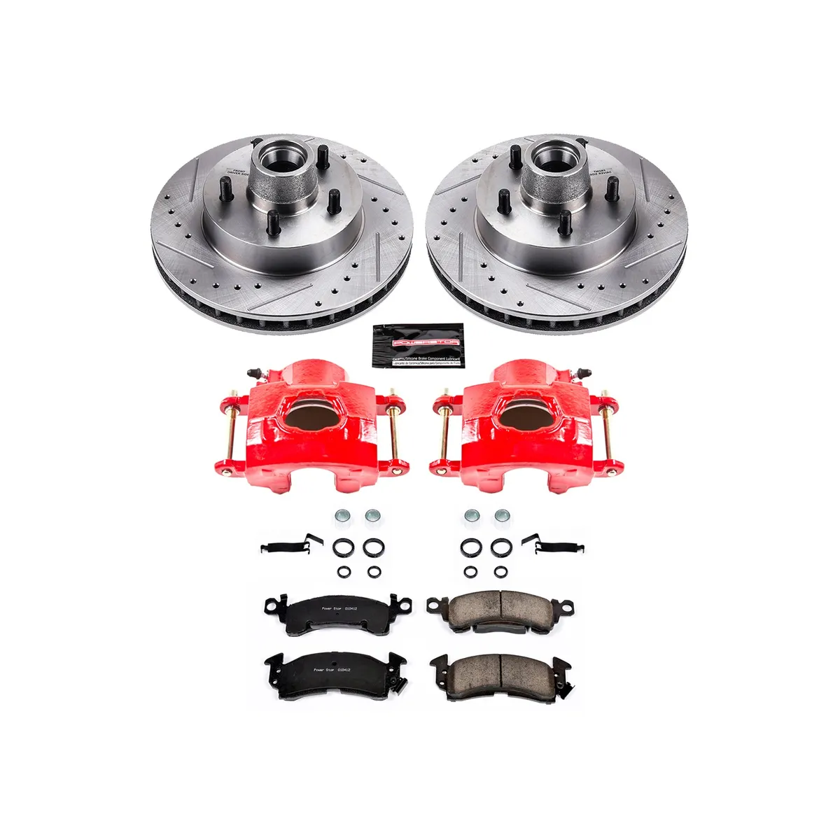 Z23 Evolution Sport Upgrade Kit: Drilled/Slotted Rotors; Carbon-Fiber Ceramic Pads; Powder Coated Calipers product image