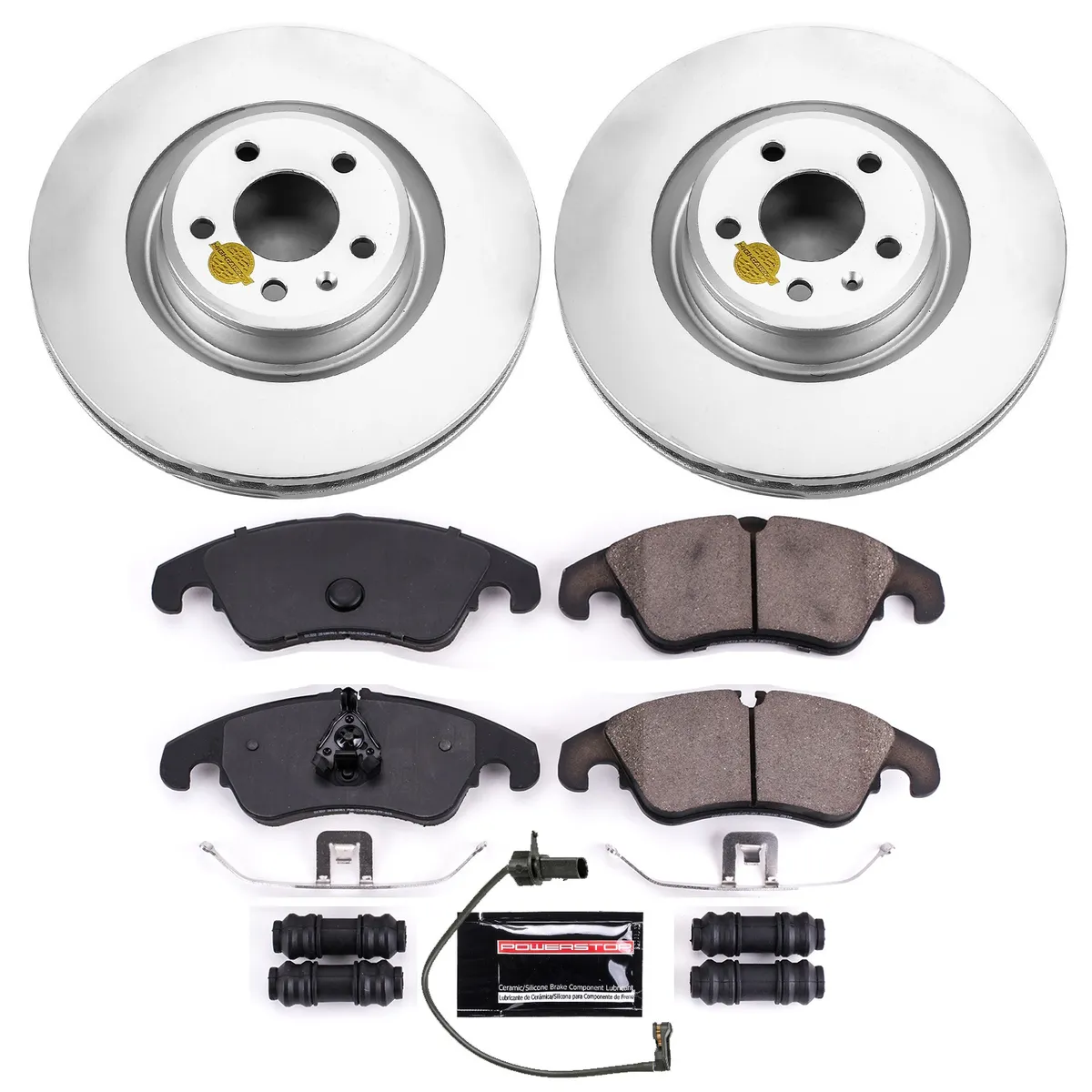 Z23 Sport Geomet Coated Rotor Kit For European Vehicles: Genuine Geomet Fully Coated Rotors; Carbon-Fiber Ceramic Pads W/Hardware; Pad Sensors product image
