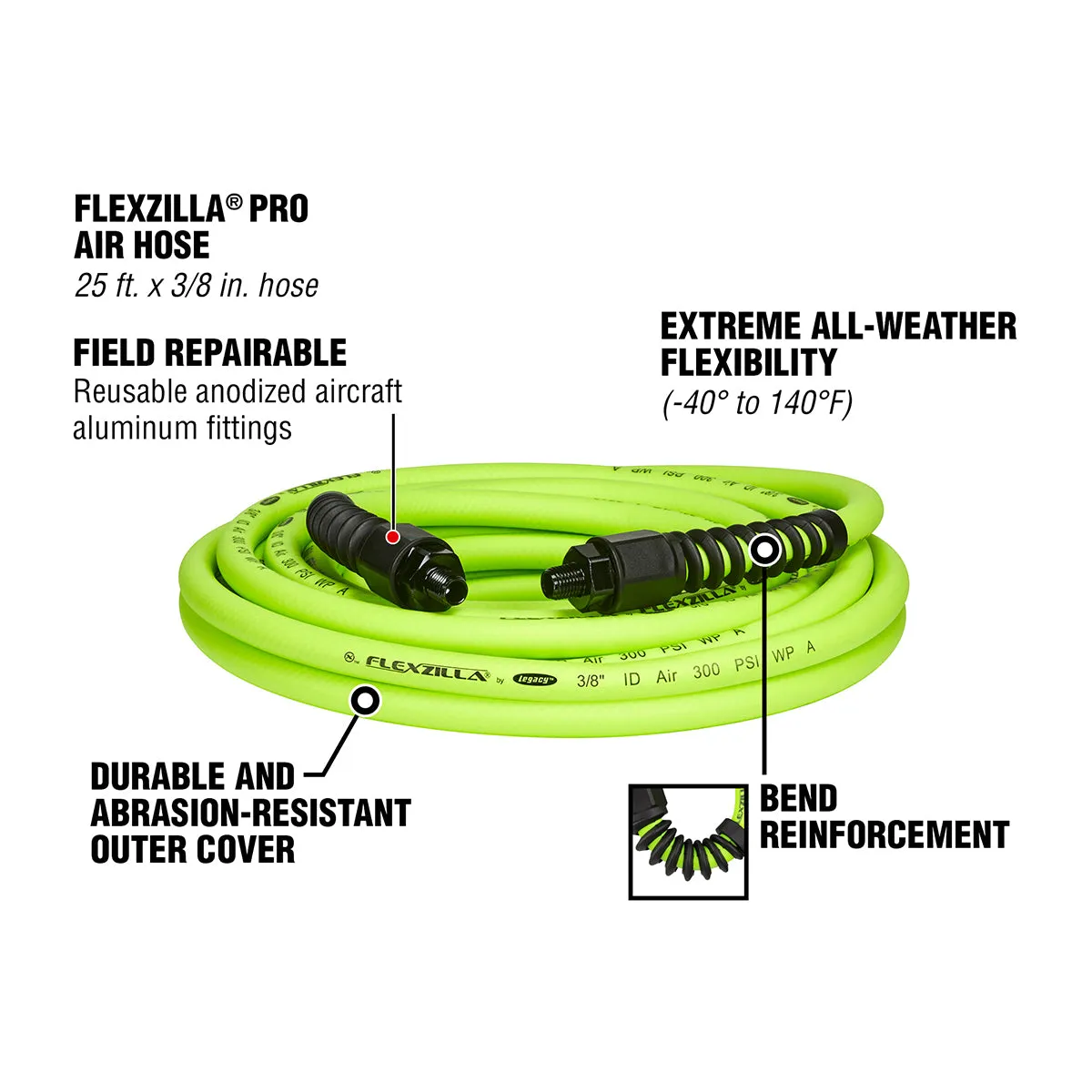 Fzp Air Hose 3/8in 50ft 1/4mnpt product image