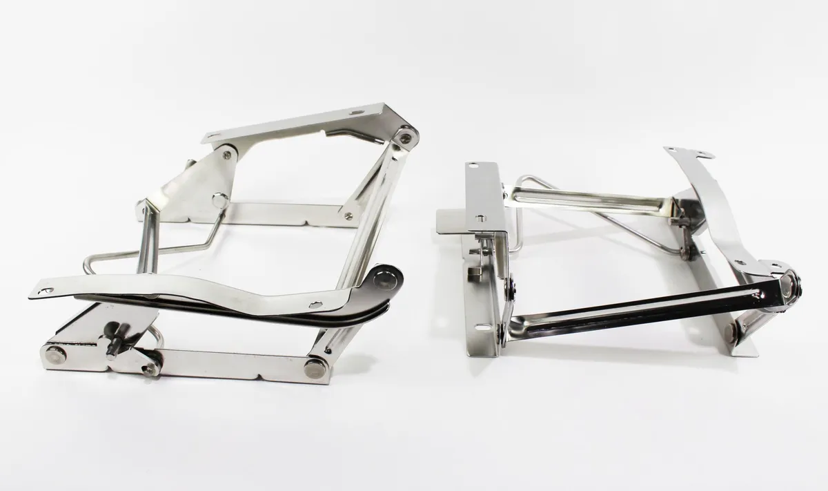 Jeep CJ/YJ Seat Pedestals Pair 76-90 CJ and Wrangler YJ Polished Silver Kentrol product image
