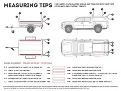 Front Runner Truck Canopy or Trailer with OEM Track Slimline II Rack Kit Tall 1255mmW X 1964mmL