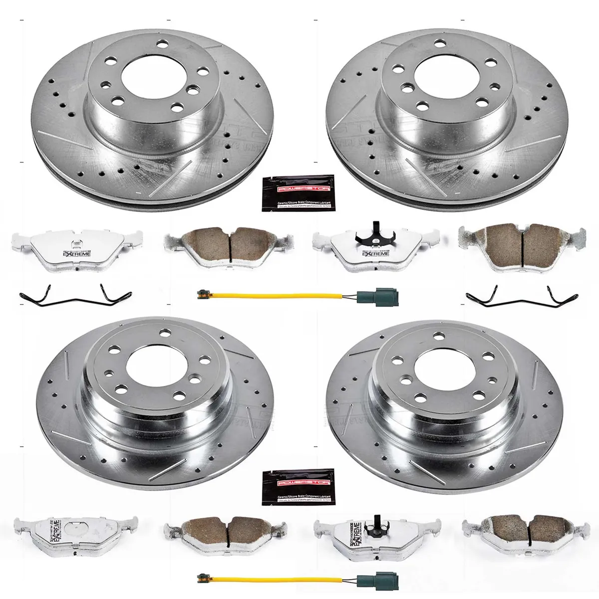 Z26 Street Warrior Upgrade Kit: Drilled/Slotted Rotors; Carbon-Fiber Ceramic Pads W/Hardware; Pad Sensors product image