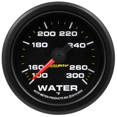 AutoMeter 2 1/16 In. , Gauge, Water Temp, 300farinihieht, Stepper Motor W/Peak & Warn, Extreme Environment