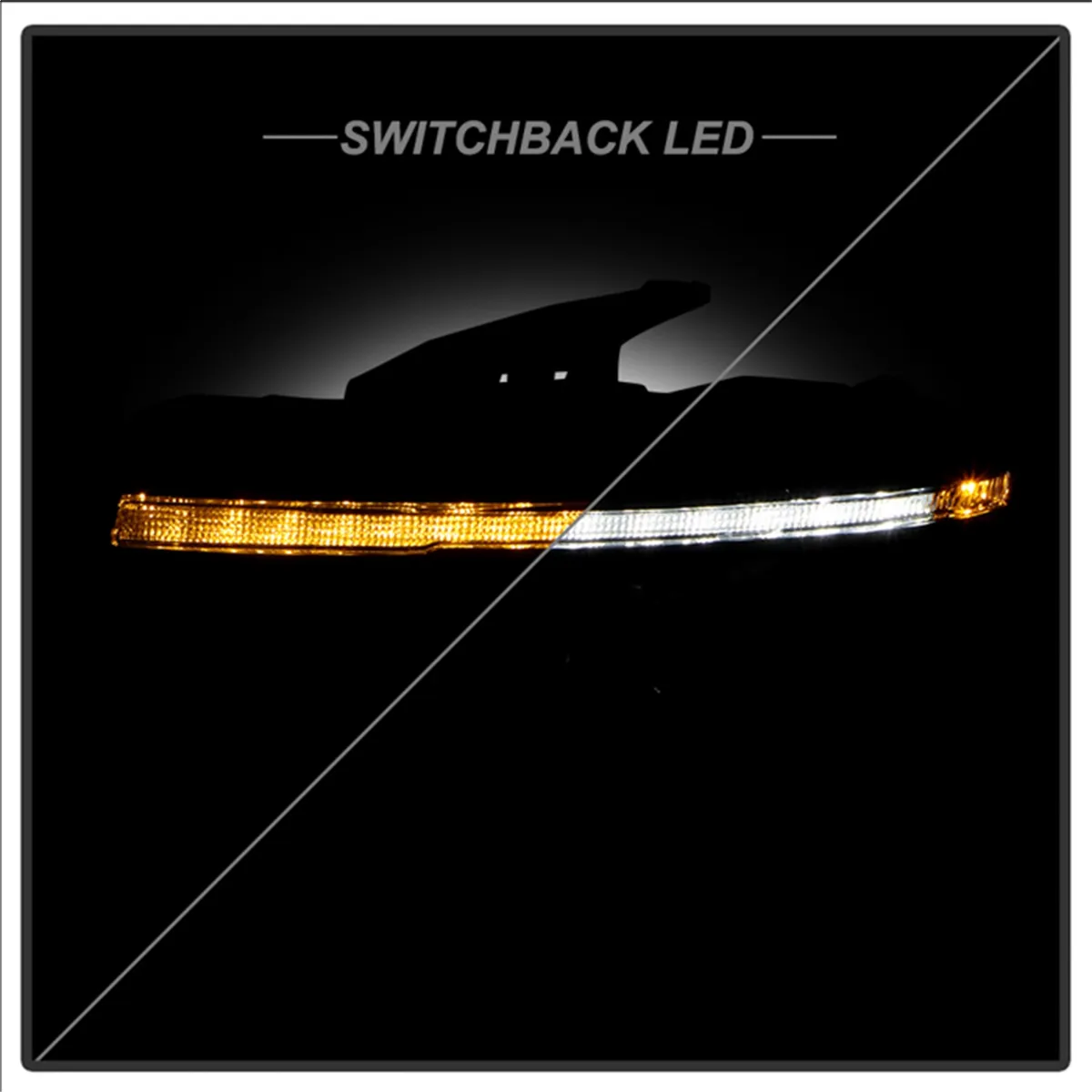 ( Spyder Signature ) Jeep Grand Cherokee 2014 - 2021 Halogen Model Only ( Not Compatible With Xenon/HID Model ) Projector Headlights - Switchback LED Turn Signal Lights - Black product image