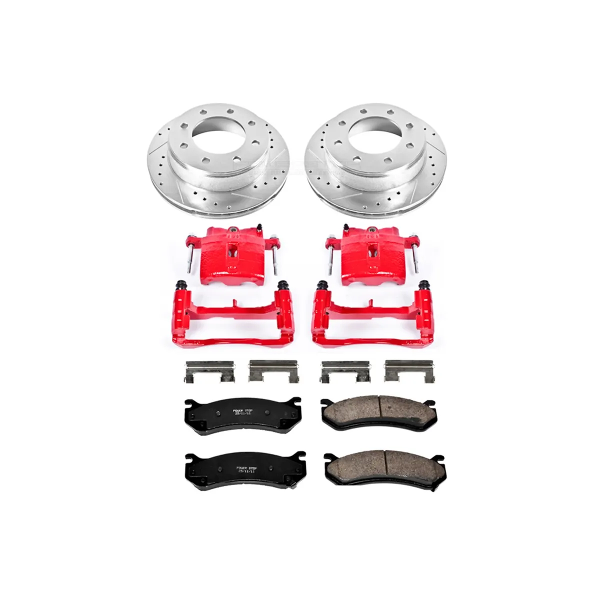 Z23 Evolution Sport Upgrade Kit: Drilled/Slotted Rotors; Carbon-Fiber Ceramic Pads; Powder Coated Calipers product image
