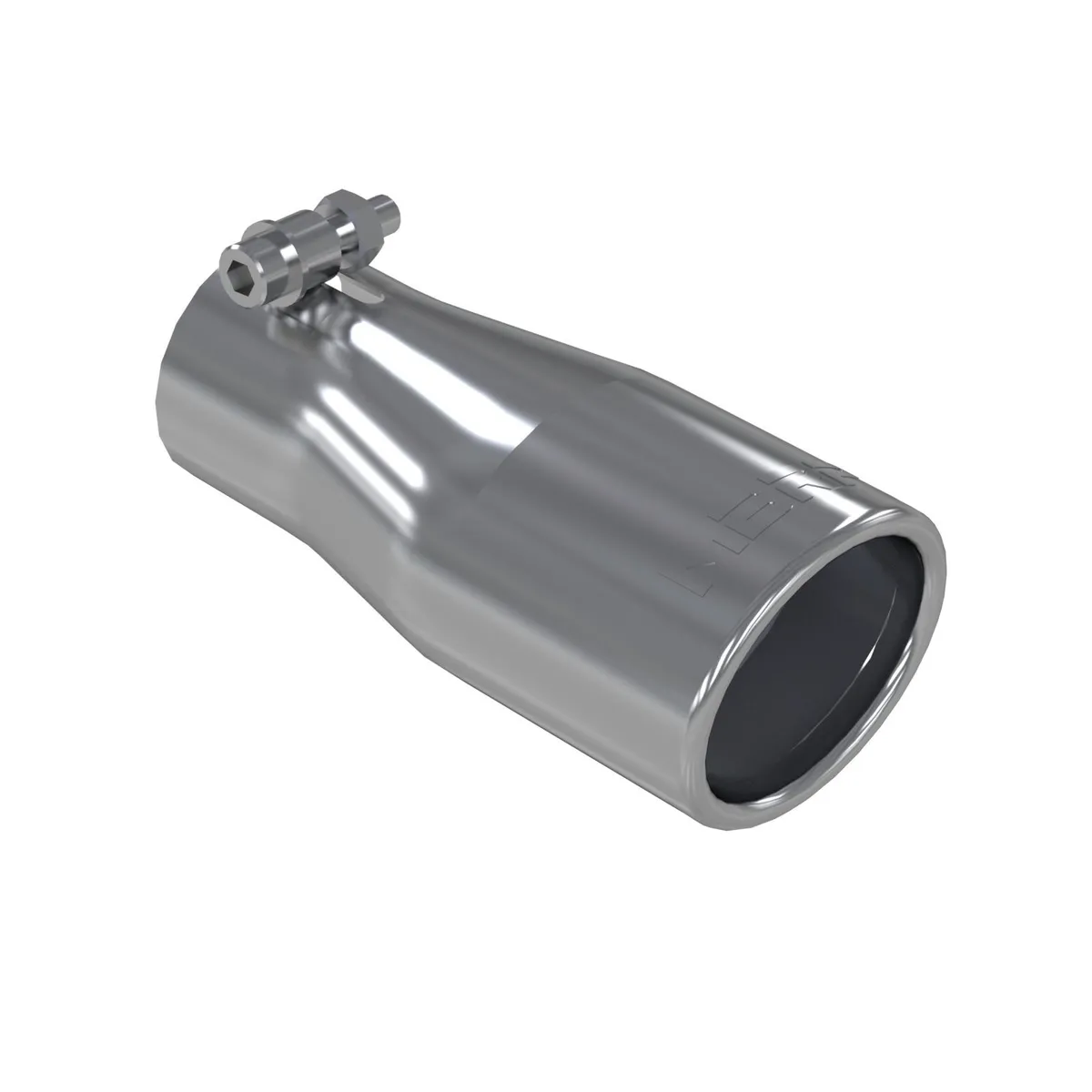 Armor Pro Exhaust Tip; 2.5 in. Inlet Diameter; 3.75 in. Outlet Diameter; 7 1/16 in. Length; Oval; T304 Stainless Steel; Mirror Polished; product image