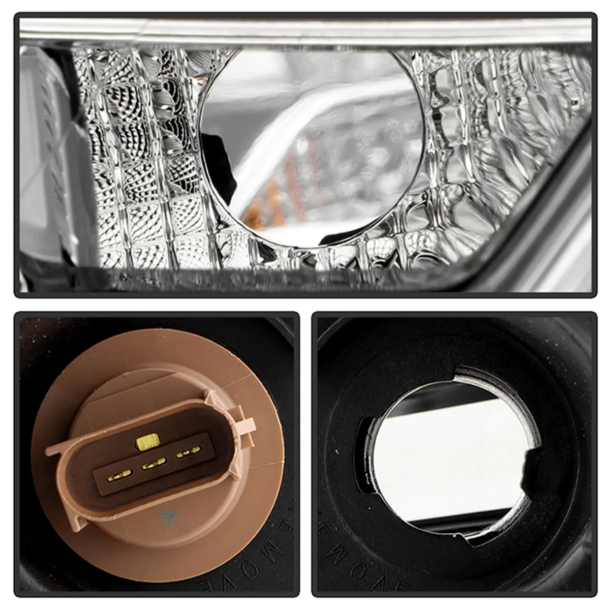1416 Grand Cherokee LED Light Bar Projector Headlights Left And Right Black product image