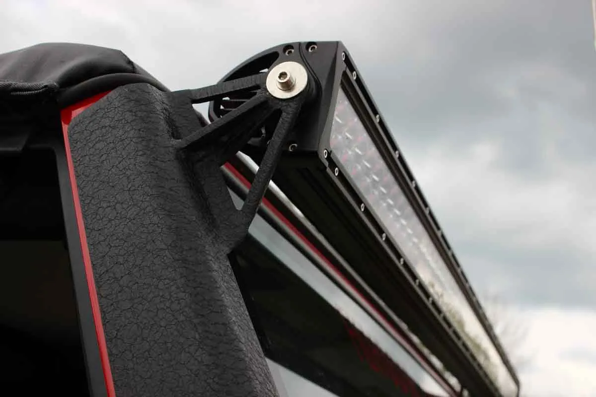 Black textured powder coat, 11-Gauge steel, Designed to mount a 52in. overall width light bar. product image