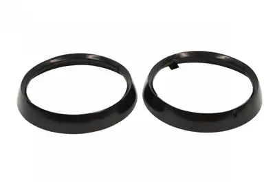 Kentrol Jeep CJ Headlight Bezels Pair 72-86 CJ Powdercoat Black Kentrol
