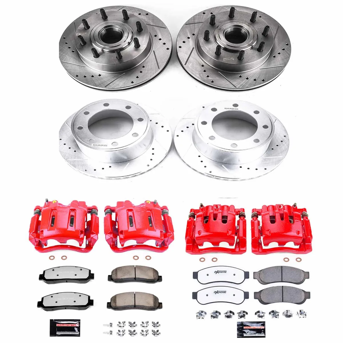 Z36 Truck/Tow Upgrade Kit: Drilled/Slotted Rotors; Carbon-Fiber Ceramic Pads; Powder Coated Calipers product image