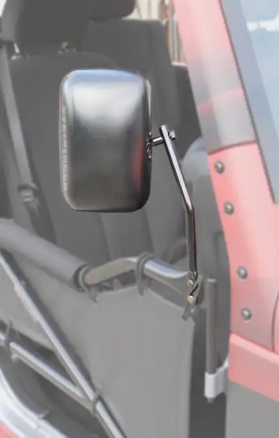 Steinjager Steinjäger Doors Wrangler JK 2007-2018 Mirror Legs to Fit Tube Doors Black Powder Coat