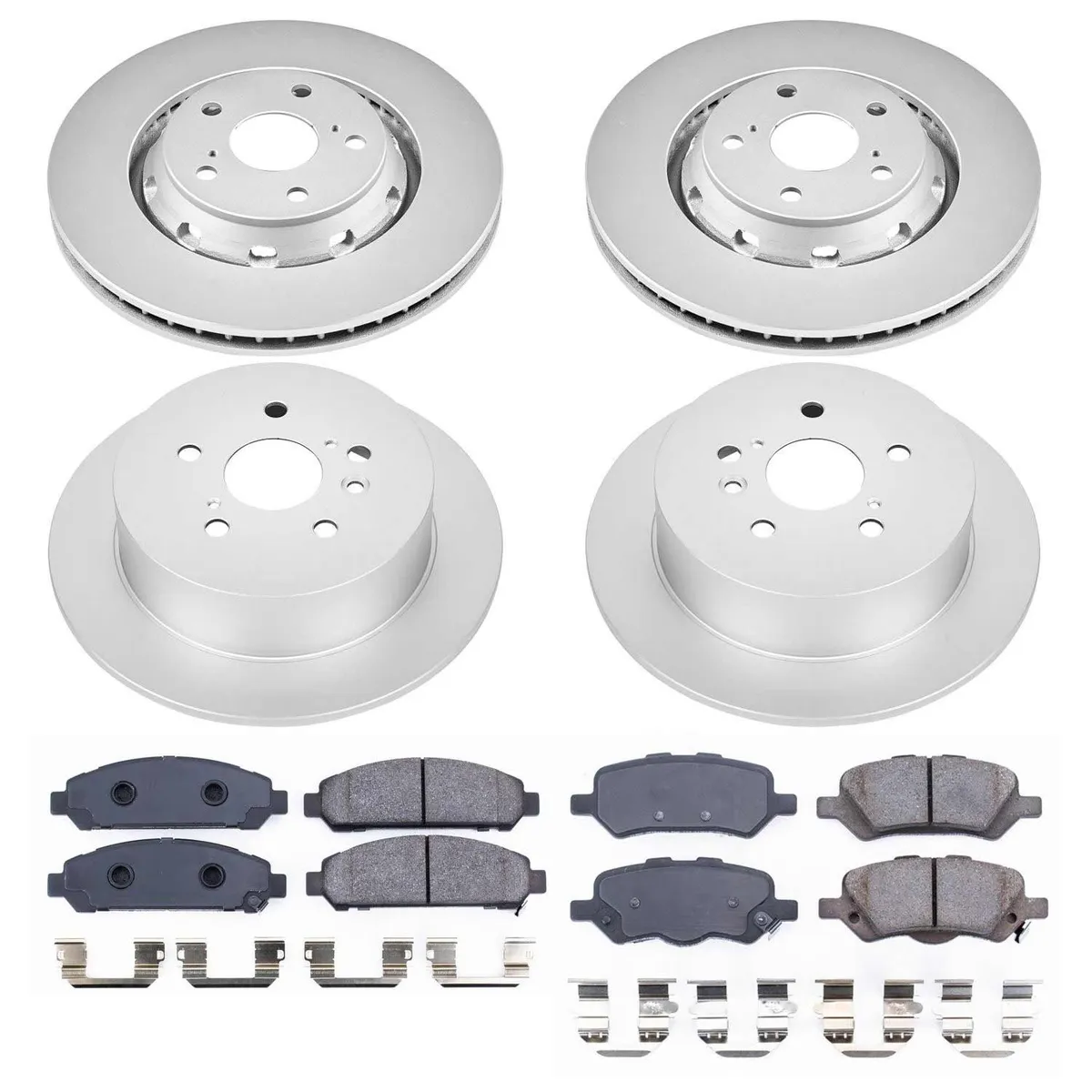 Z17 Geomet Coated Rotor Kit: Genuine Geomet Fully Coated Rotors; Ceramic Pads W/Hardware product image
