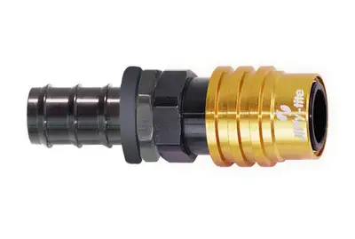 jiffytite Q/R #8 Male Push Lock to #8 Socket Valved