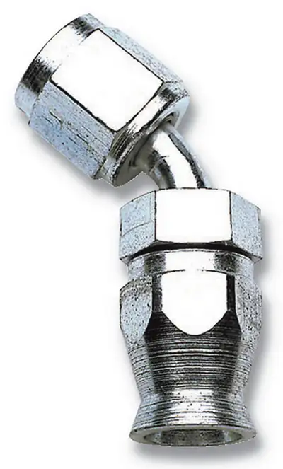 Edelbrock #6 45 Deg Endura Hose End