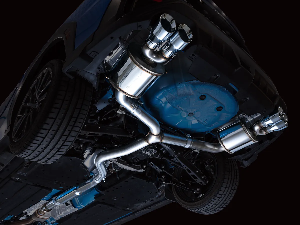 AWE Track Edition Axleback Exhaust for VB Subaru WRX - Diamond Black Tips 3020-43424 product image
