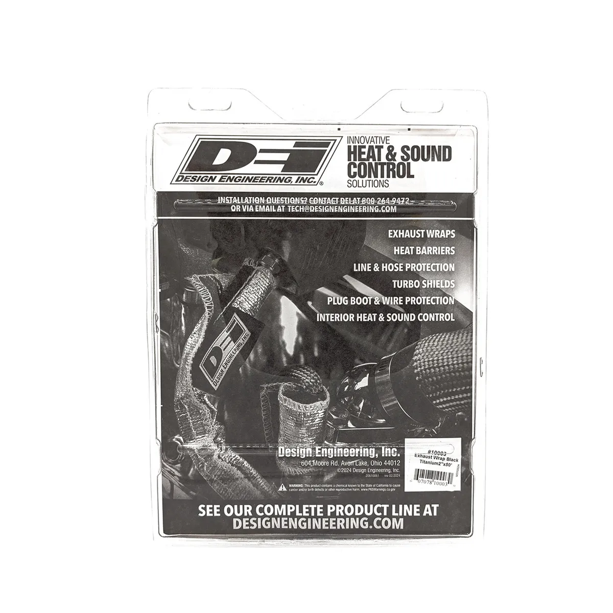 DEI 10003 Black Titanium Exhaust Wrap 2 x 50' 010003 product image