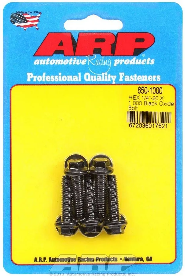 ARP Auto Racing 14-20 X 1.000 hex black oxide bolts