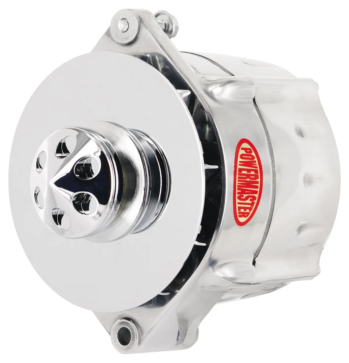 Smooth Look™ Alternator; 12si; 150 Amp; 100 Idle; 1 Groove V Type; Baffle And Cone; Polished; product image