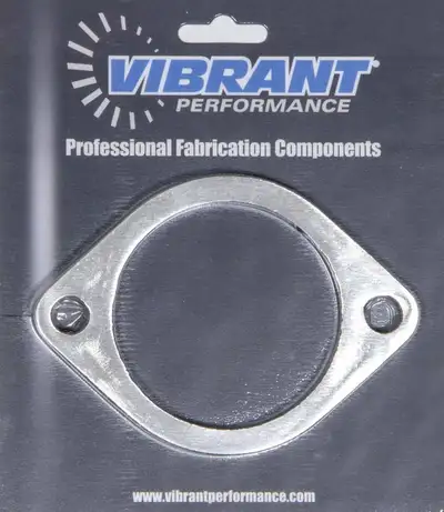 Vibrant Performance Exhaust Flange; 4.1875 in. BHCC; 3 in. ID; 5.0625 in. Flange W; 3.6875 in. Flange H; 0.375 in. Thickness; 304 Stainless Steel; 2 Bolt; Single Flange; Retail Packed; 1pc.;