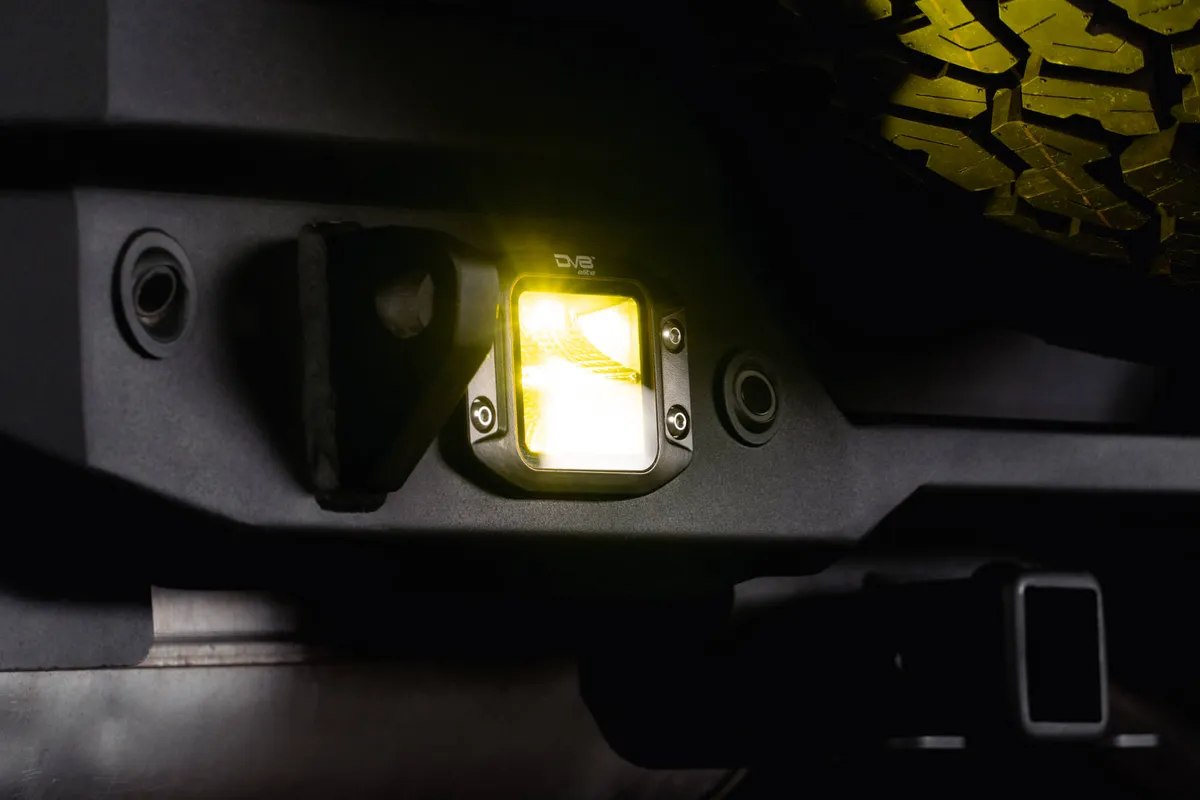 DV8 Offroad 3in Elite Series LED Amber Flush Mount Pod Light - Single Pod, No Wiring Harness product image