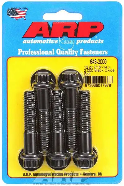 ARP Auto Racing 7/1614 x 2.000 12pt Black Oxide Bolts