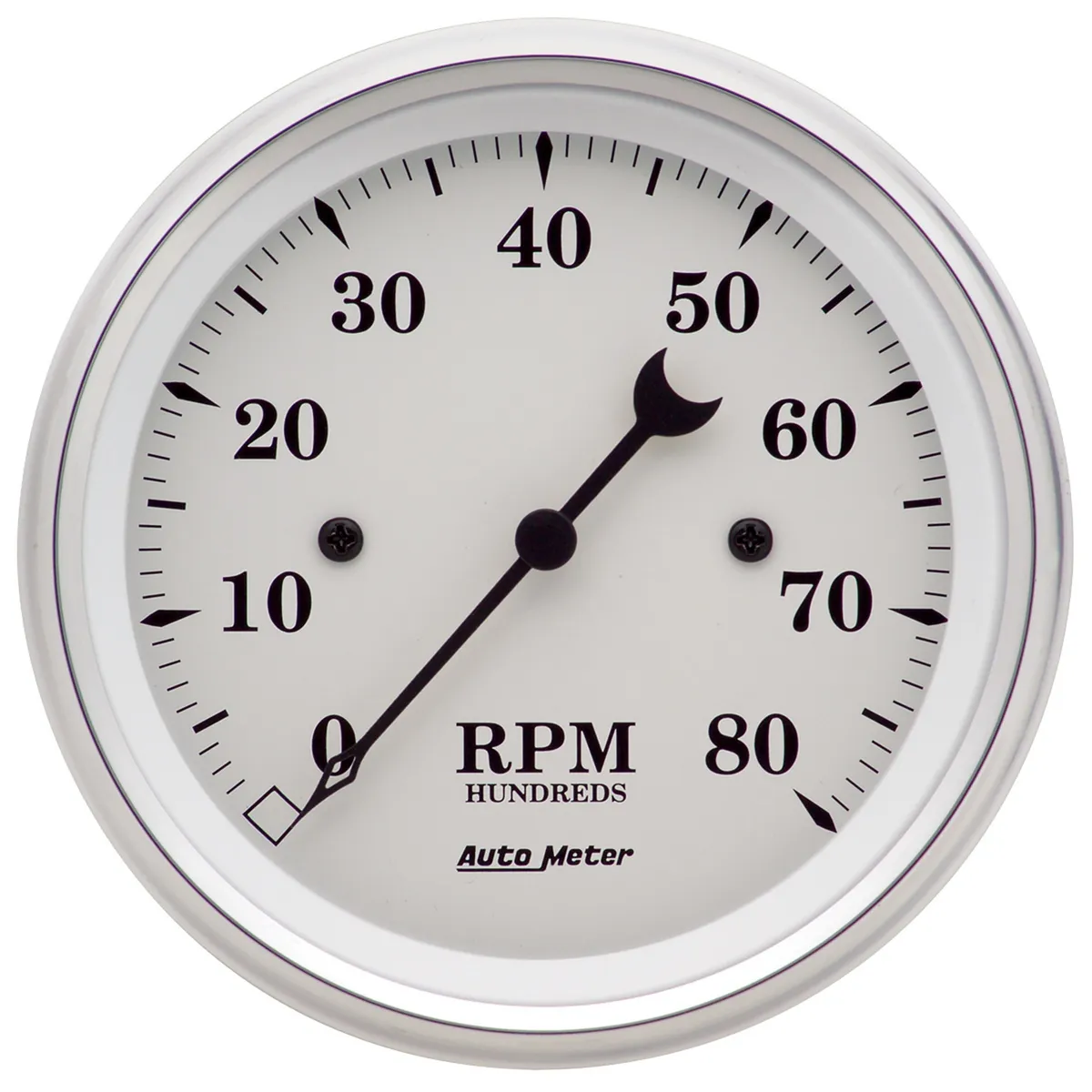 Gauge, Tachometer, 3 3/8", 8k RPM, In-Dash, Old Tyme White product image