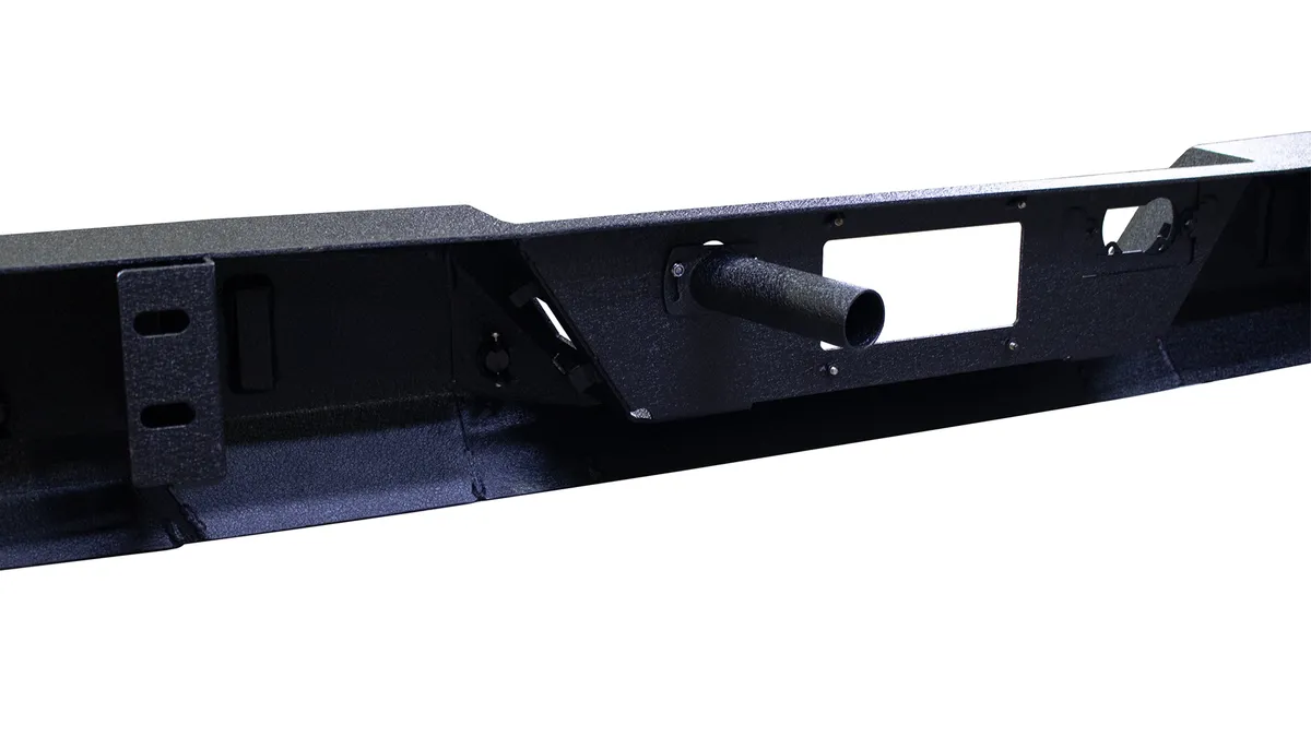 0713 Silverado/Sierra 1500 Rear Bumper Black Powder Coat Coldrolled Steel product image